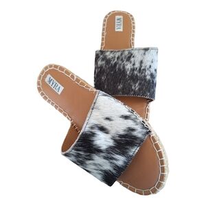 Myra Bag Sandals Cowhide Leather Espadrilles Wedge Slides Size 8 Organic Jute